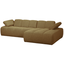 Laden Sie das Bild in den Galerie-Viewer, MOJO CHAISE LONGUE SOFA RIGHT BOUCLE YELLOW BROWN MELANGE