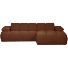 Laden Sie das Bild in den Galerie-Viewer, MOJO CHAISE LONGUE SOFA RIGHT BOUCLE RUST BROWN MELANGE