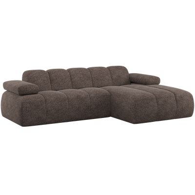 MOJO CHAISE LONGUE SOFA RIGHT WOOLLY BROWN