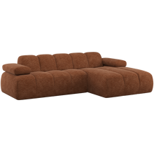 Laden Sie das Bild in den Galerie-Viewer, MOJO CHAISE LONGUE SOFA RIGHT WOOLLY RUST BROWN