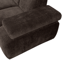 Laden Sie das Bild in den Galerie-Viewer, MOJO CORNER SOFA LEFT RIB FABRIC BROWN