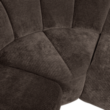 Laden Sie das Bild in den Galerie-Viewer, MOJO CORNER SOFA LEFT RIB FABRIC BROWN