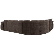 Laden Sie das Bild in den Galerie-Viewer, MOJO CORNER SOFA LEFT RIB FABRIC BROWN