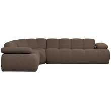 Laden Sie das Bild in den Galerie-Viewer, MOJO CORNER SOFA LEFT BOUCLE BROWN MELANGE