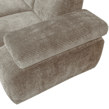 Laden Sie das Bild in den Galerie-Viewer, MOJO CORNER SOFA LEFT RIB FABRIC DARK SAND