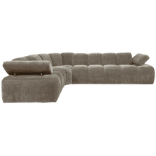 Laden Sie das Bild in den Galerie-Viewer, MOJO CORNER SOFA LEFT RIB FABRIC DARK SAND