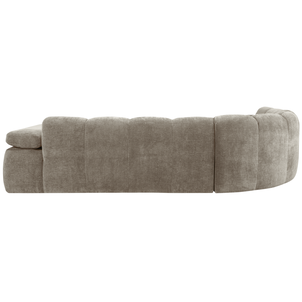 MOJO CORNER SOFA LEFT RIB FABRIC DARK SAND
