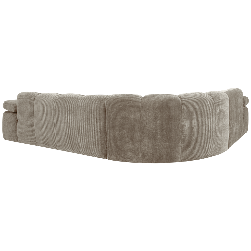 MOJO CORNER SOFA LEFT RIB FABRIC DARK SAND