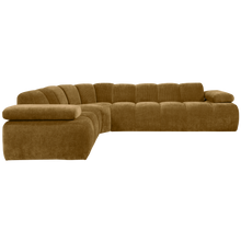 Laden Sie das Bild in den Galerie-Viewer, MOJO CORNER SOFA LEFT RIB FABRIC HONEY YELLOW