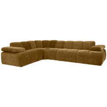 Laden Sie das Bild in den Galerie-Viewer, MOJO CORNER SOFA LEFT RIB FABRIC HONEY YELLOW
