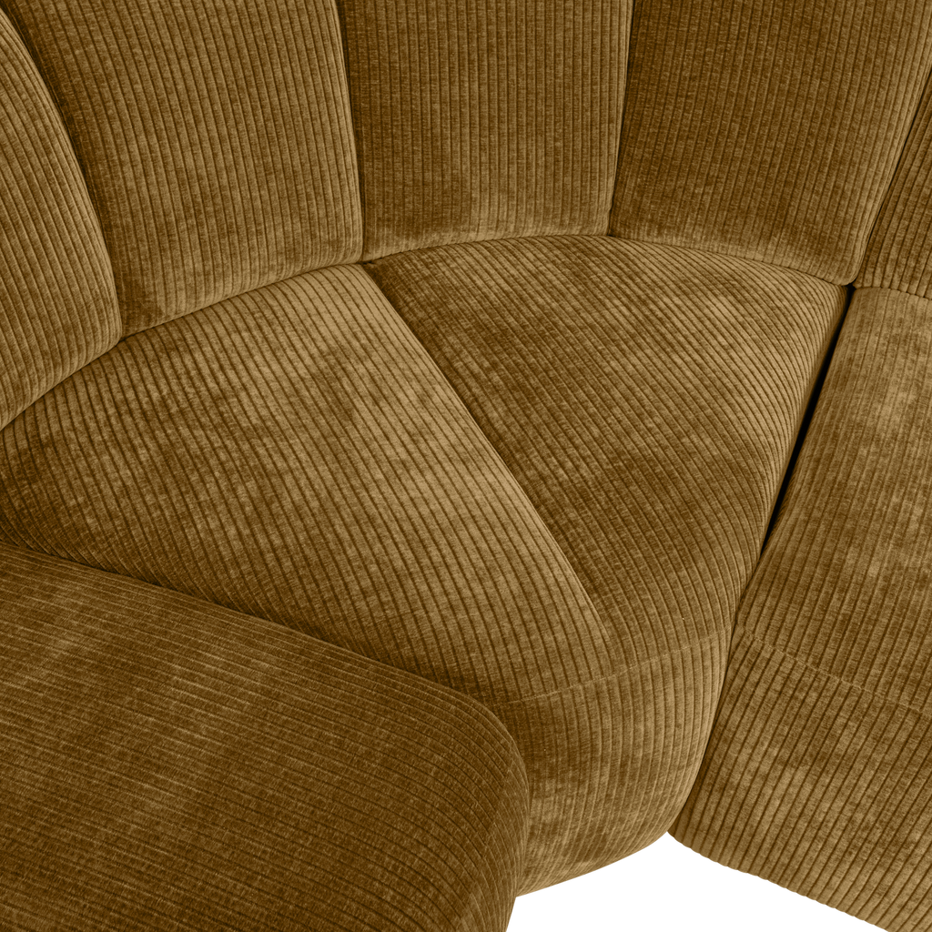 MOJO CORNER SOFA LEFT RIB FABRIC HONEY YELLOW