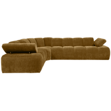 Laden Sie das Bild in den Galerie-Viewer, MOJO CORNER SOFA LEFT RIB FABRIC HONEY YELLOW