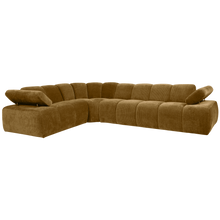 Laden Sie das Bild in den Galerie-Viewer, MOJO CORNER SOFA LEFT RIB FABRIC HONEY YELLOW