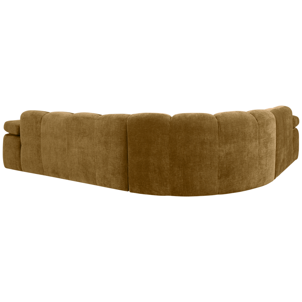 MOJO CORNER SOFA LEFT RIB FABRIC HONEY YELLOW