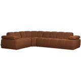 MOJO CORNER SOFA LEFT BOUCLE RUST BROWN MELANGE
