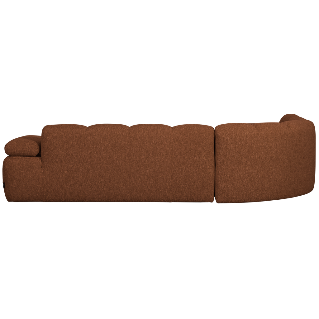 MOJO CORNER SOFA LEFT BOUCLE RUST BROWN MELANGE