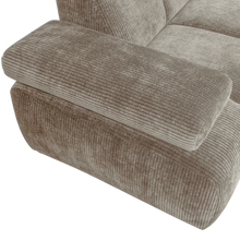 Laden Sie das Bild in den Galerie-Viewer, MOJO CORNER SOFA RIGHT RIB FABRIC DARK SAND