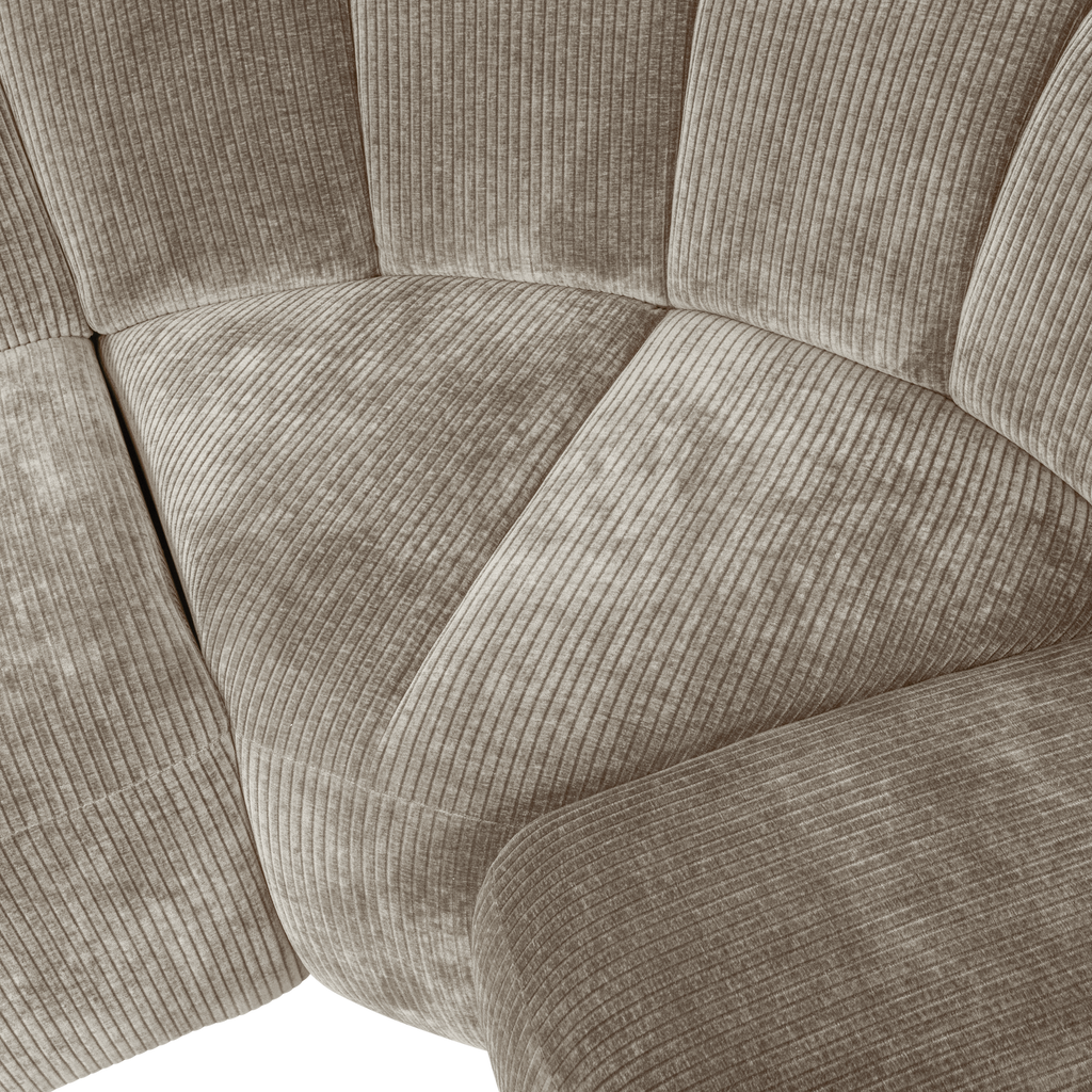MOJO CORNER SOFA RIGHT RIB FABRIC DARK SAND