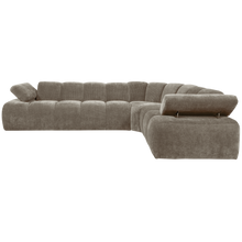 Laden Sie das Bild in den Galerie-Viewer, MOJO CORNER SOFA RIGHT RIB FABRIC DARK SAND