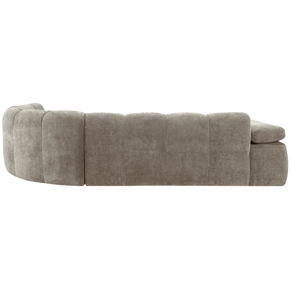 MOJO CORNER SOFA RIGHT RIB FABRIC DARK SAND