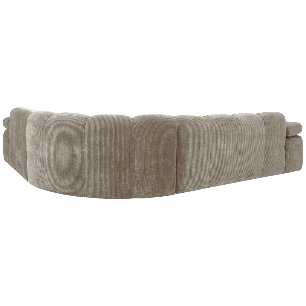 MOJO CORNER SOFA RIGHT RIB FABRIC DARK SAND