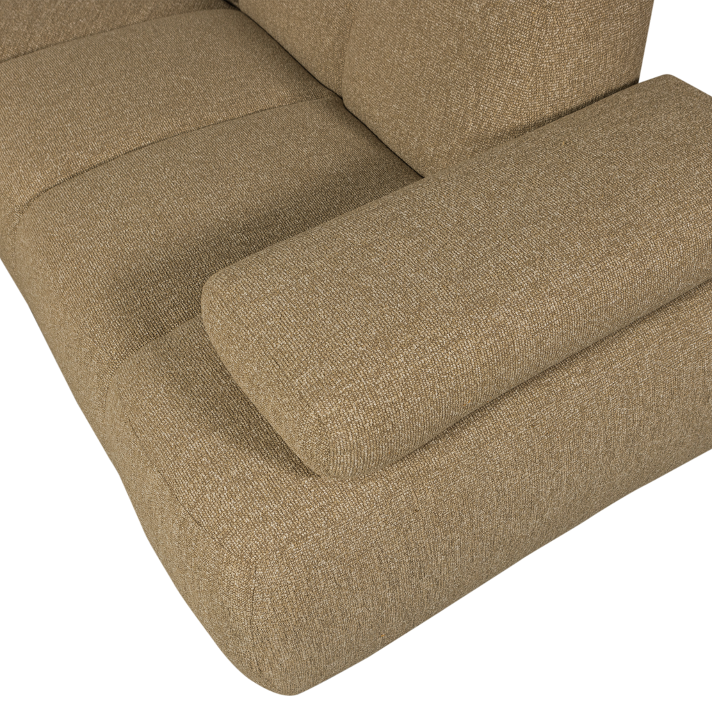 MOJO CORNER SOFA RIGHT BOUCLE YELLOW/BROWN MELANGE MELANGE