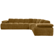 Laden Sie das Bild in den Galerie-Viewer, MOJO CORNER SOFA RIGHT RIB FABRIC HONEY YELLOW