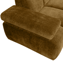 Laden Sie das Bild in den Galerie-Viewer, MOJO CORNER SOFA RIGHT RIB FABRIC HONEY YELLOW