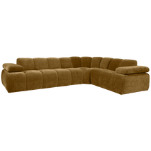 Laden Sie das Bild in den Galerie-Viewer, MOJO CORNER SOFA RIGHT RIB FABRIC HONEY YELLOW