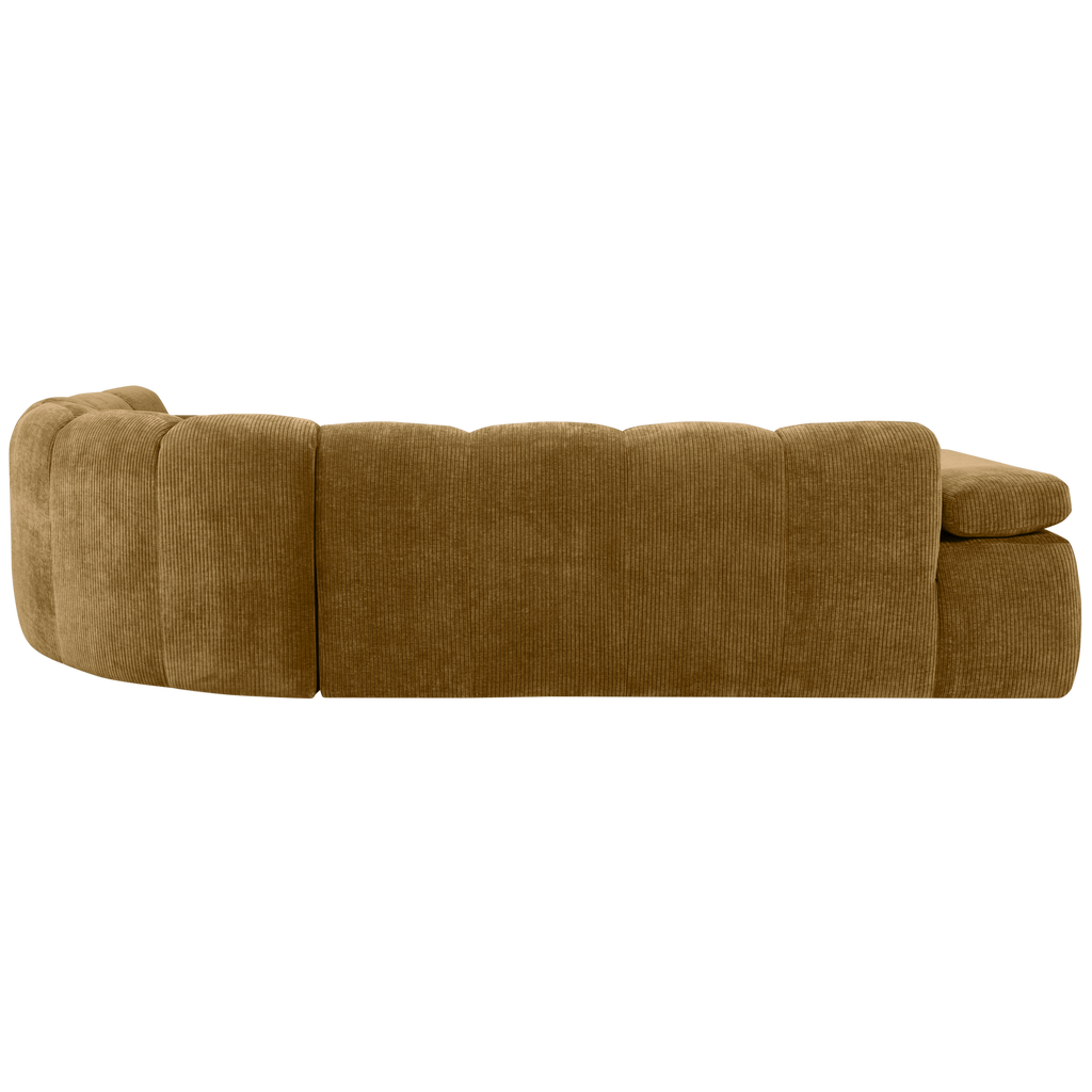 MOJO CORNER SOFA RIGHT RIB FABRIC HONEY YELLOW