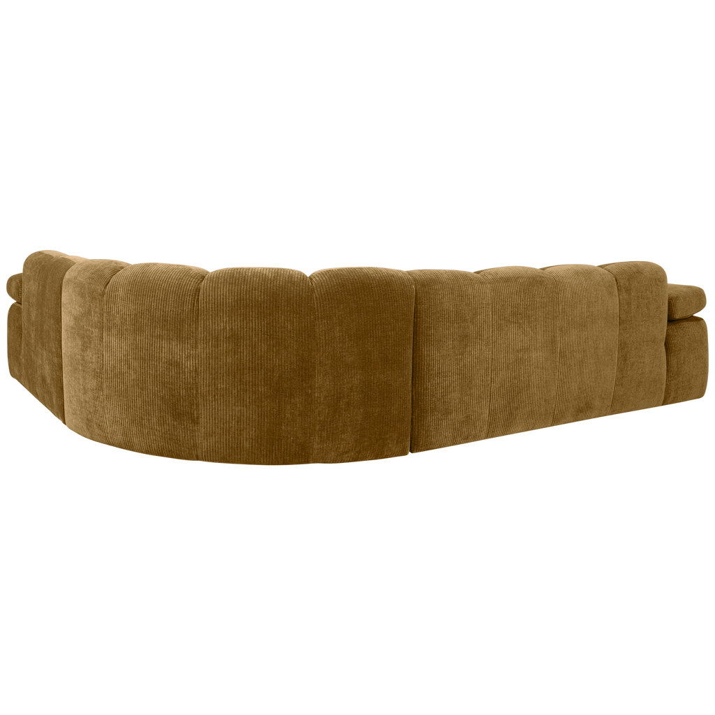 MOJO CORNER SOFA RIGHT RIB FABRIC HONEY YELLOW