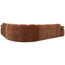 Laden Sie das Bild in den Galerie-Viewer, MOJO CORNER SOFA RIGHT RIB FABRIC RUST BROWN