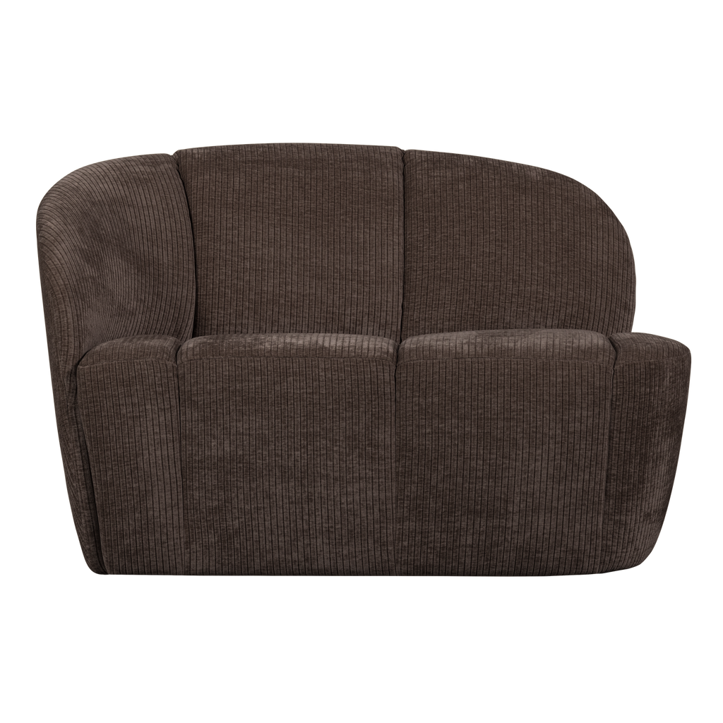 MOJO 2-SEATER BENCH LEFT RIB FABRIC BROWN