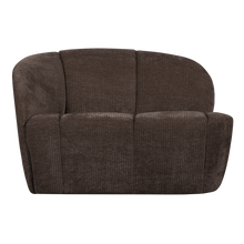 Laden Sie das Bild in den Galerie-Viewer, MOJO 2-SEATER BENCH LEFT RIB FABRIC BROWN
