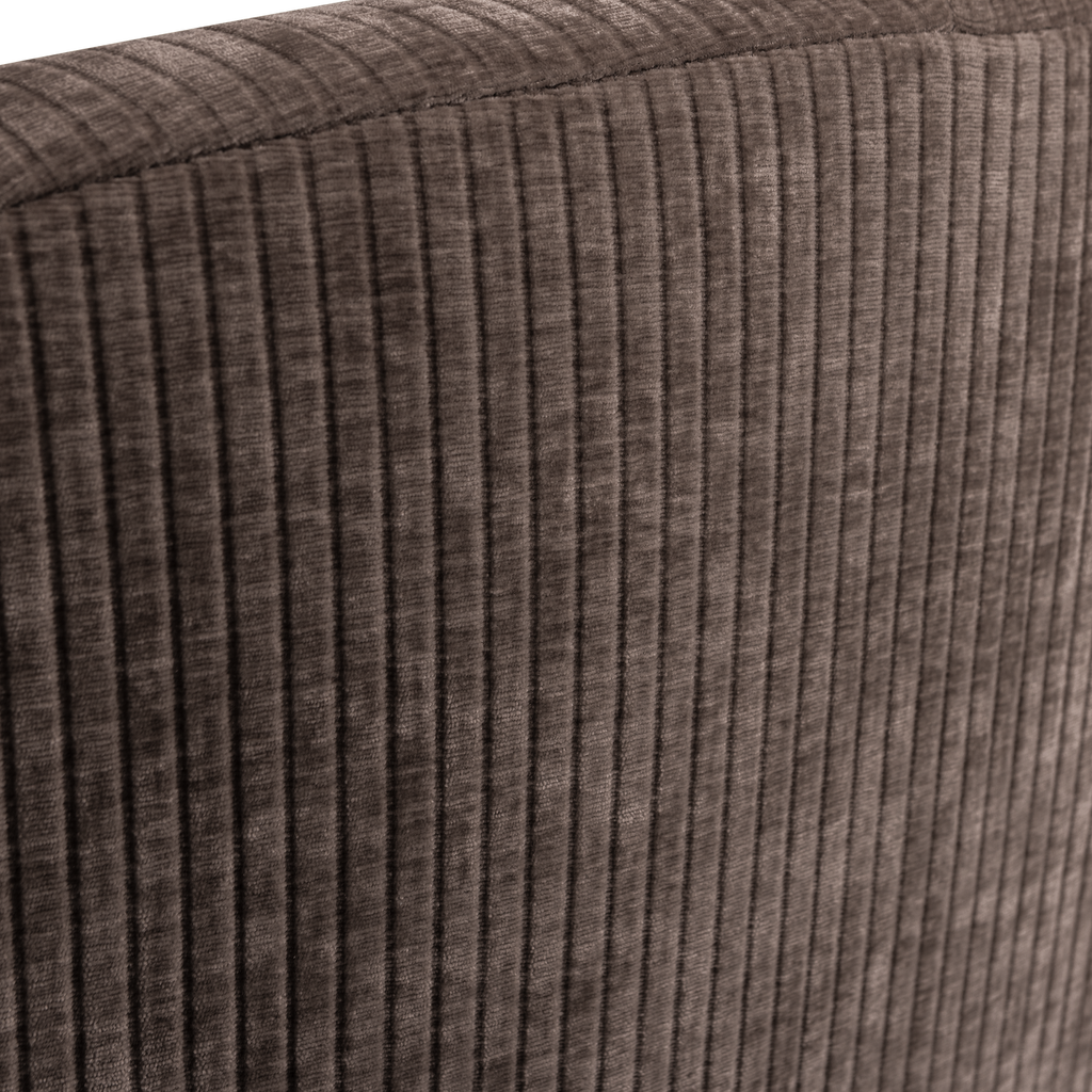 MOJO 2-SEATER BENCH LEFT RIB FABRIC BROWN