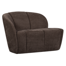 Laden Sie das Bild in den Galerie-Viewer, MOJO 2-SEATER BENCH LEFT RIB FABRIC BROWN