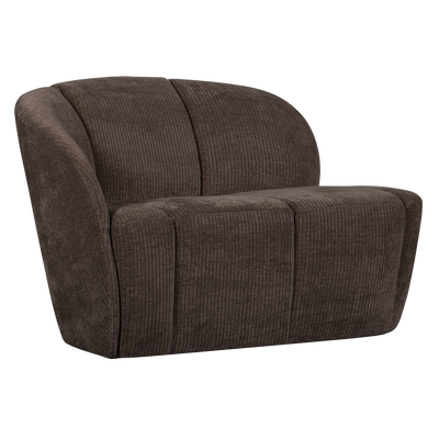 MOJO 2-SEATER BENCH LEFT RIB FABRIC BROWN
