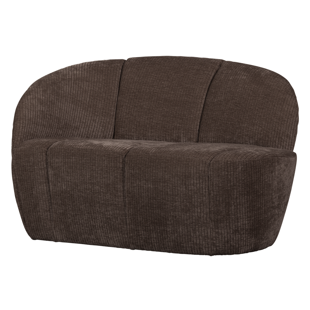 MOJO 2-SEATER BENCH LEFT RIB FABRIC BROWN