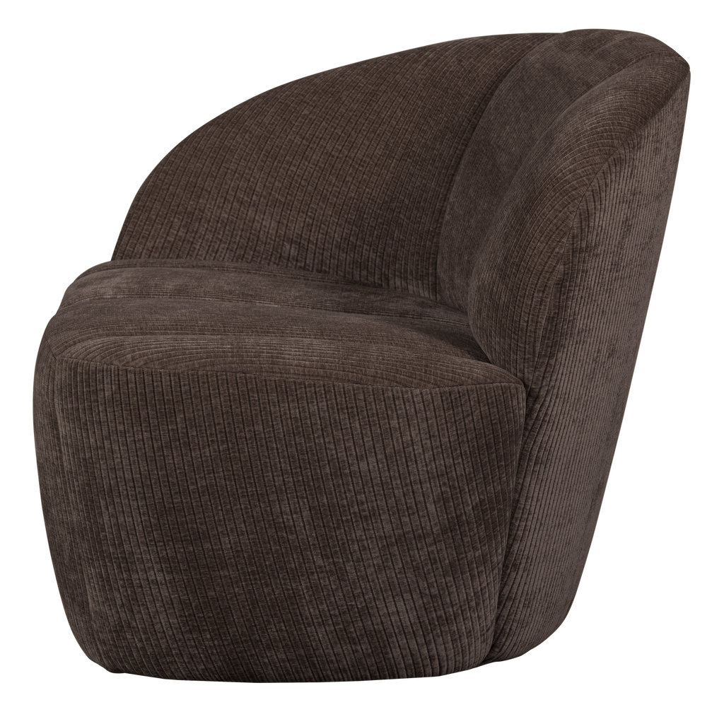 MOJO 2-SEATER BENCH LEFT RIB FABRIC BROWN