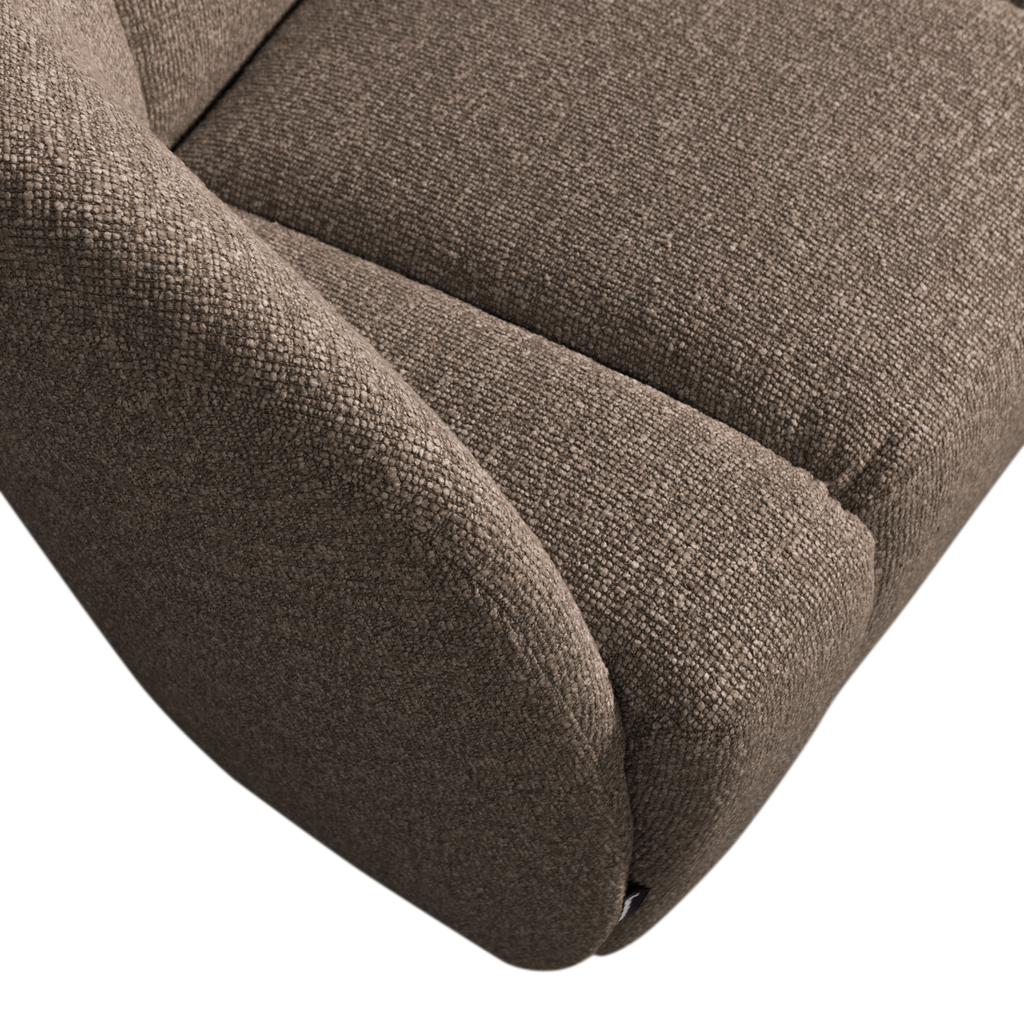 MOJO 2-SEATER BENCH LEFT BOUCLE BROWN MELANGE