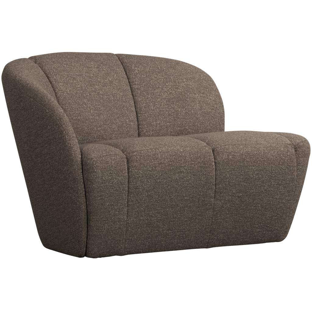 MOJO 2-SEATER BENCH LEFT BOUCLE BROWN MELANGE