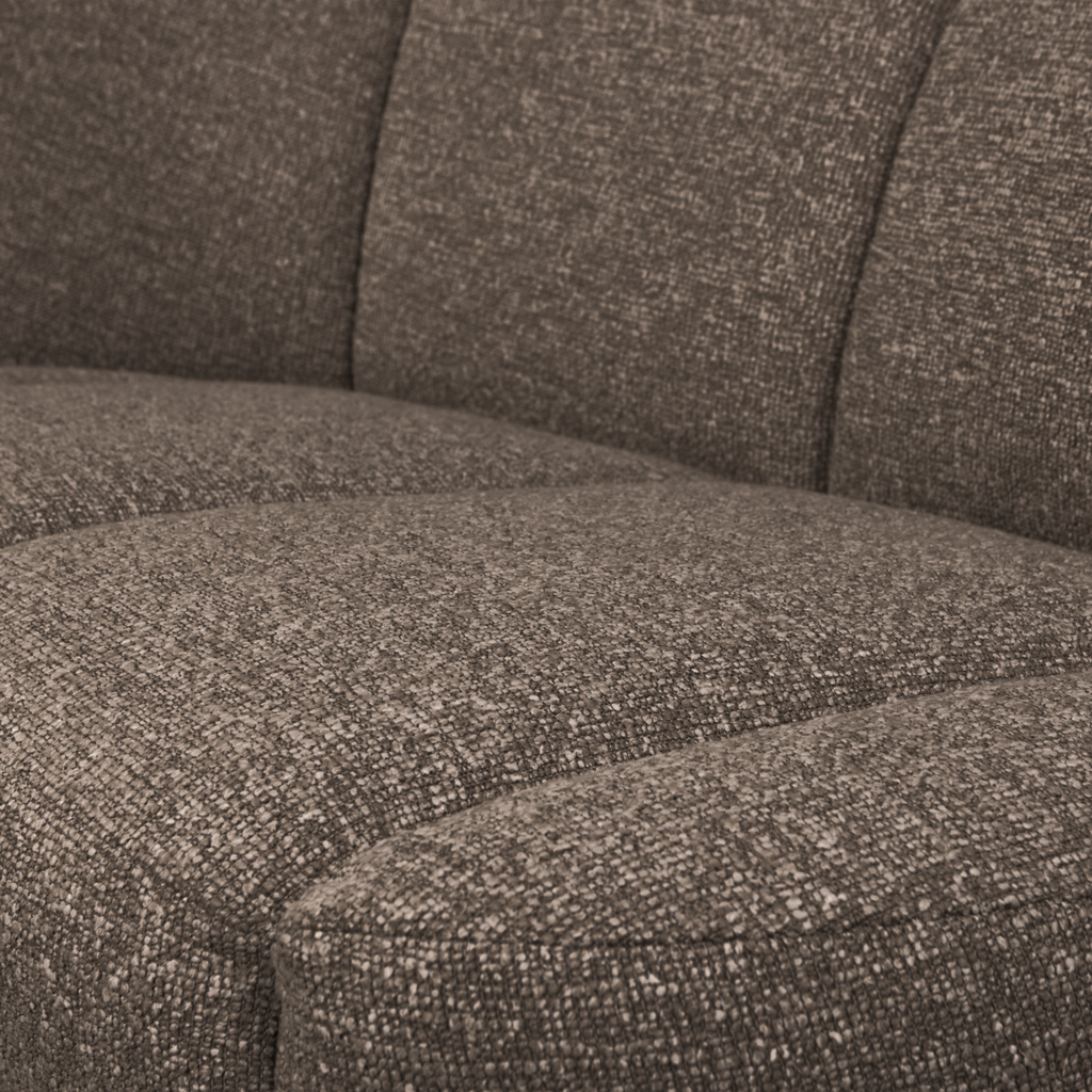 MOJO 2-SEATER BENCH LEFT BOUCLE BROWN MELANGE