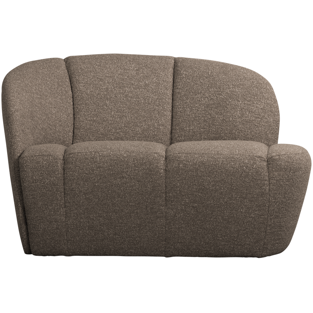 MOJO 2-SEATER BENCH LEFT BOUCLE BROWN MELANGE