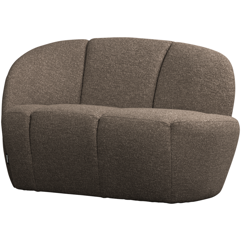 MOJO 2-SEATER BENCH LEFT BOUCLE BROWN MELANGE