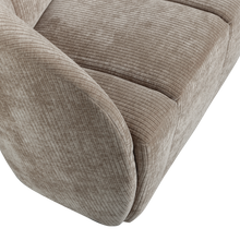 Carica l'immagine nel visualizzatore di Gallery, MOJO 2-SEATER BENCH LEFT RIB FABRIC DARK SAND