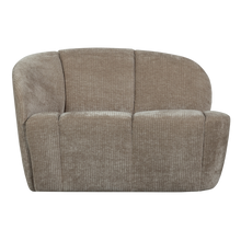 Carica l'immagine nel visualizzatore di Gallery, MOJO 2-SEATER BENCH LEFT RIB FABRIC DARK SAND