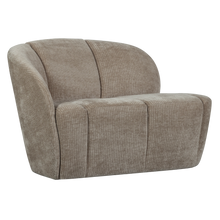 Carica l'immagine nel visualizzatore di Gallery, MOJO 2-SEATER BENCH LEFT RIB FABRIC DARK SAND