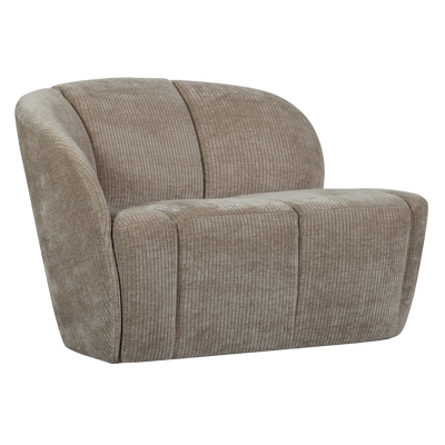MOJO 2-SEATER BENCH LEFT RIB FABRIC DARK SAND
