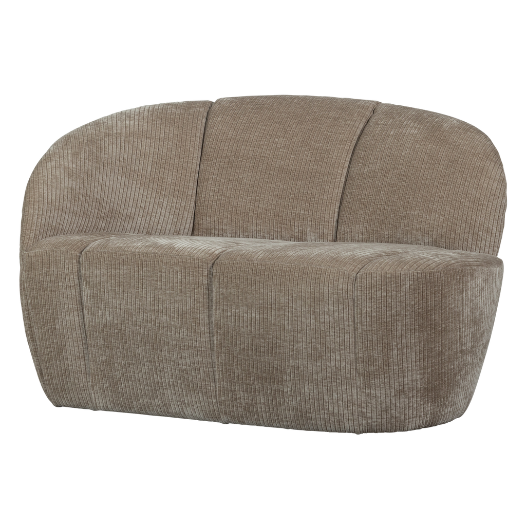 MOJO 2-SEATER BENCH LEFT RIB FABRIC DARK SAND