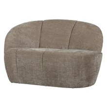 Carica l'immagine nel visualizzatore di Gallery, MOJO 2-SEATER BENCH LEFT RIB FABRIC DARK SAND